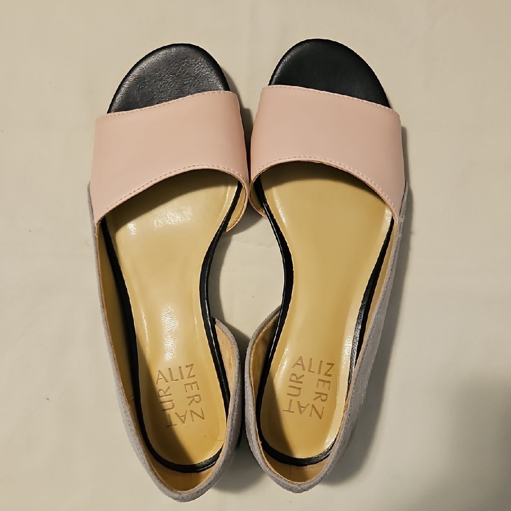 Naturalizer Pink and Black Sandals Comfortable Chic